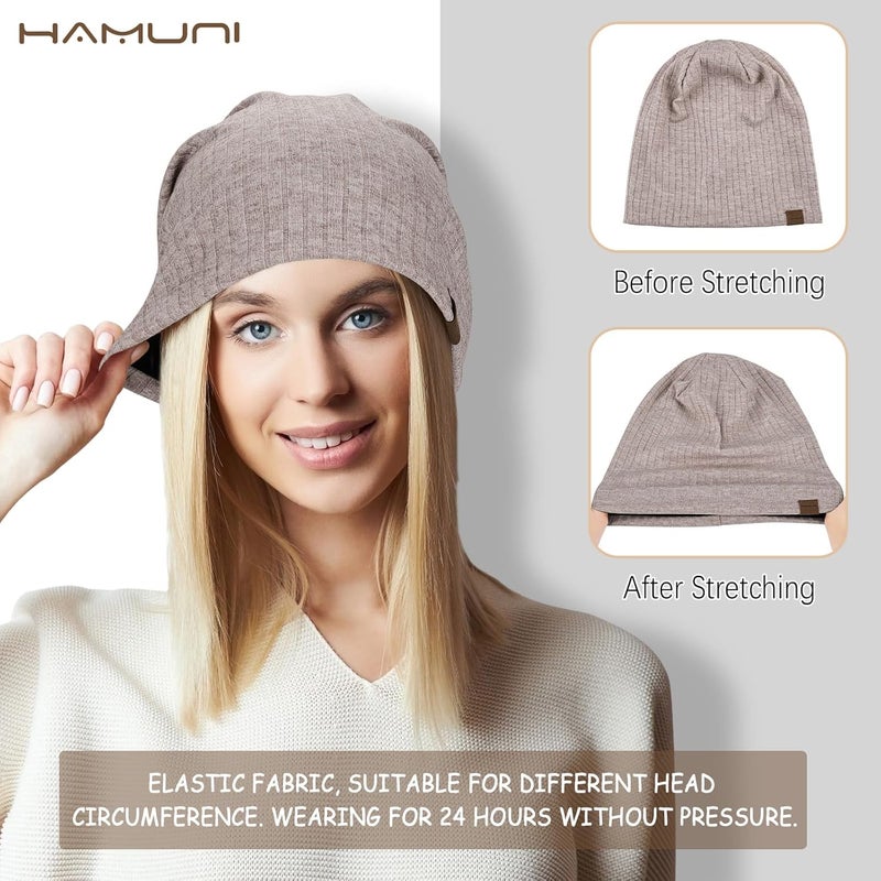 HAMUNI Slouchy Beanie for Men Women Soft Lightweight Running Beanie Hat Chemo Cap Skull Cap - Image 4
